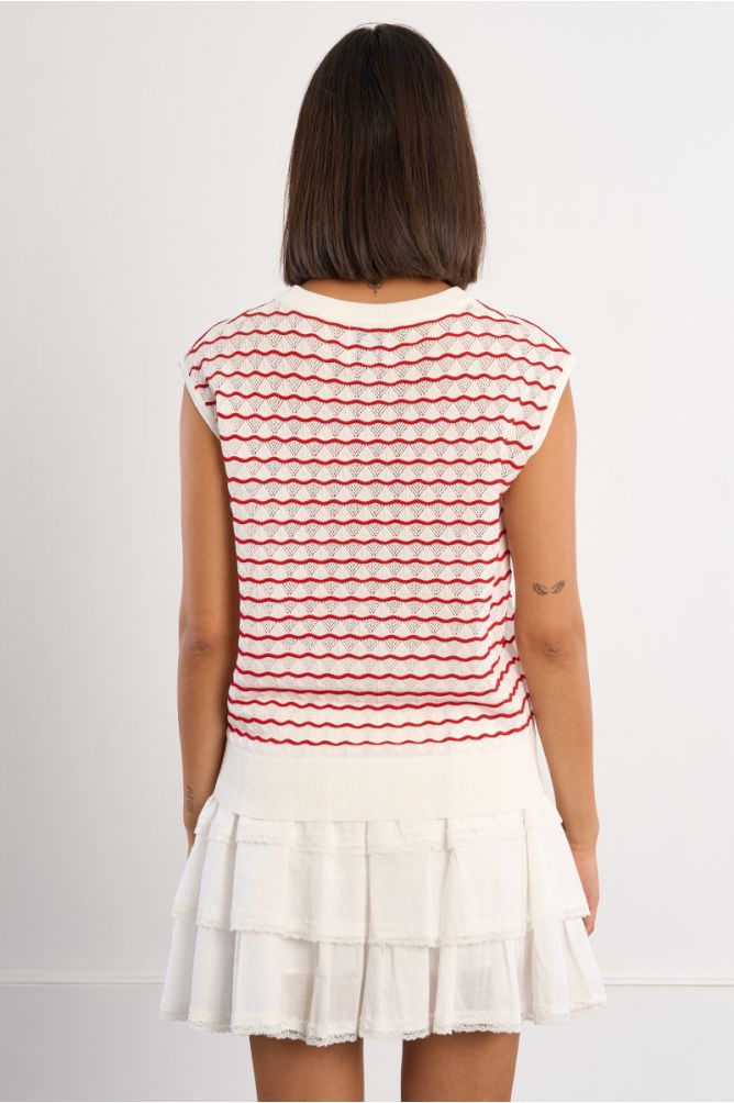 Molly Bracken Striped Knit Vest - clever alice