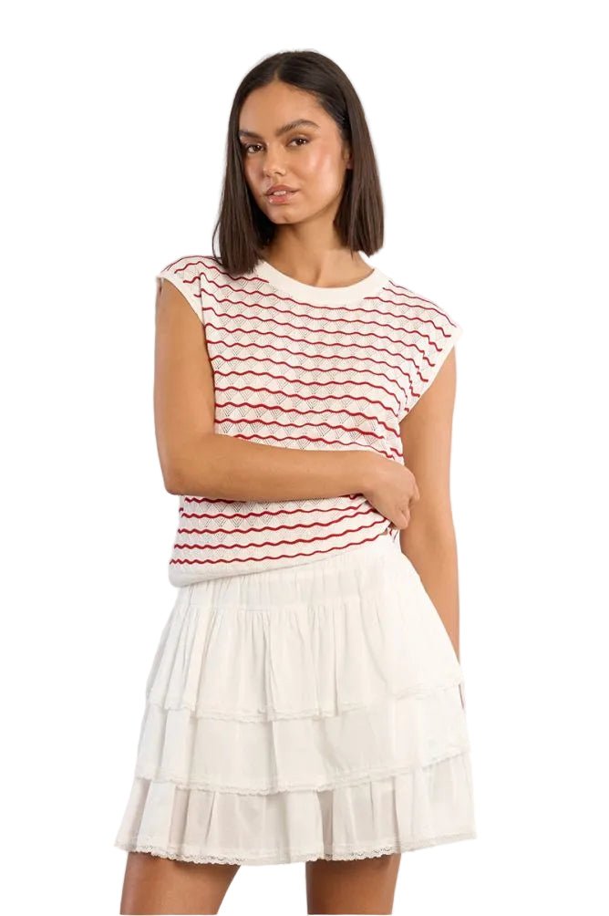 Molly Bracken Striped Knit Vest - clever alice