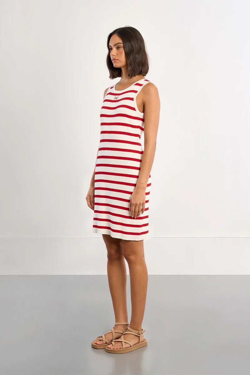 Molly Bracken Striped ribbed mini dress - clever alice