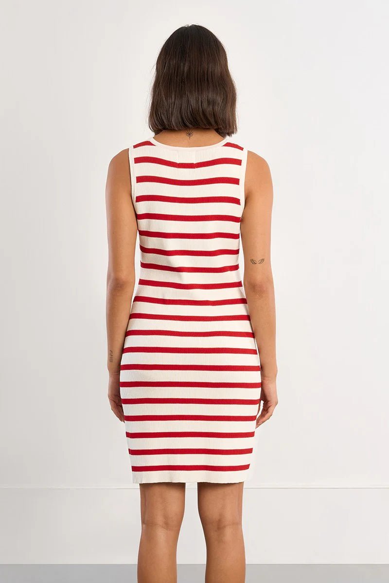 Molly Bracken Striped ribbed mini dress - clever alice