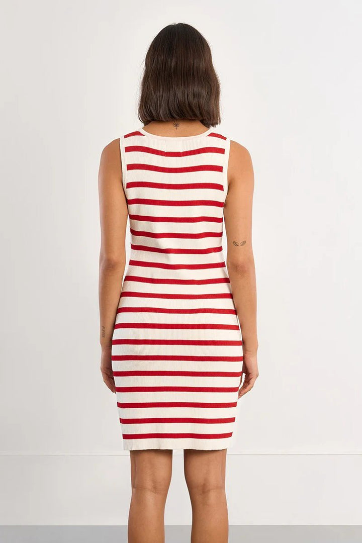 Molly Bracken Striped ribbed mini dress - clever alice