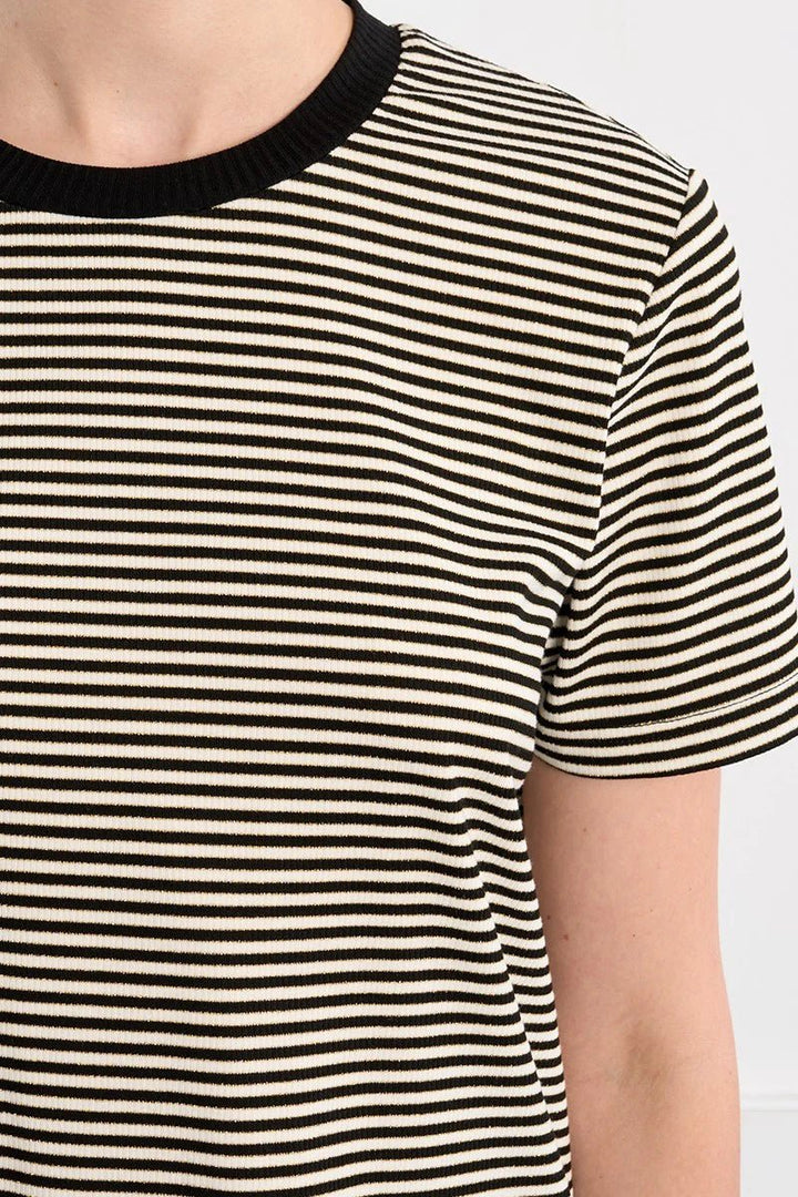 Molly Bracken Striped T-Shirt with Sweetheart Opening - clever alice