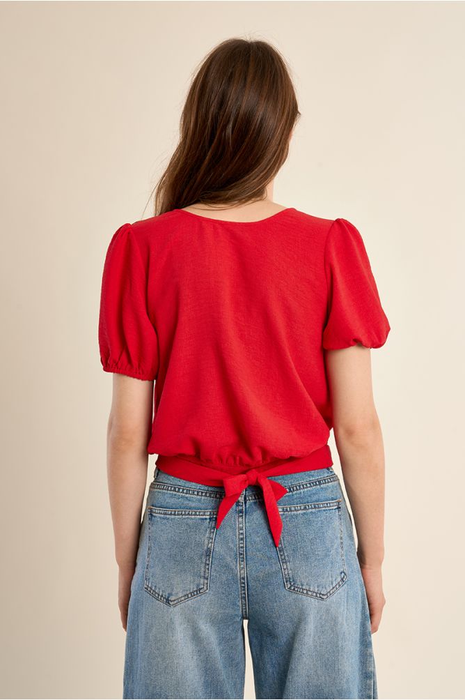 Molly Bracken Tie Crop Top - clever alice