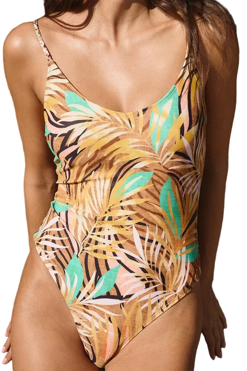 Molly Bracken Tropical Printed One Piece Swimsuit - clever alice