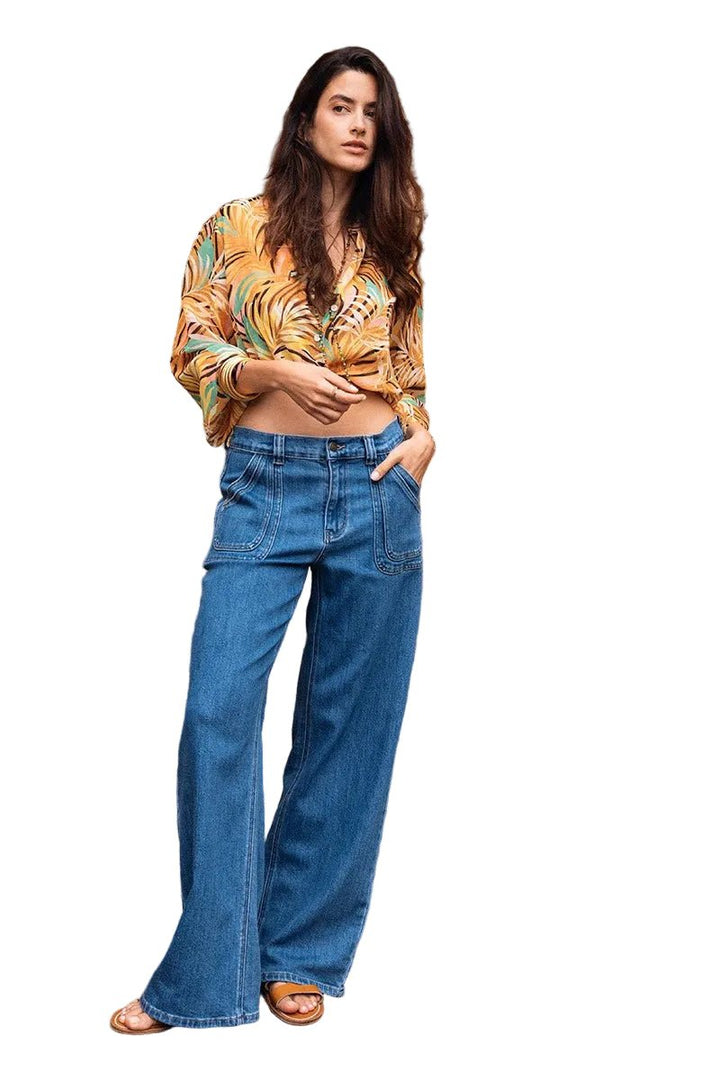 Molly Bracken Wide Leg High - Waisted Jeans - clever alice
