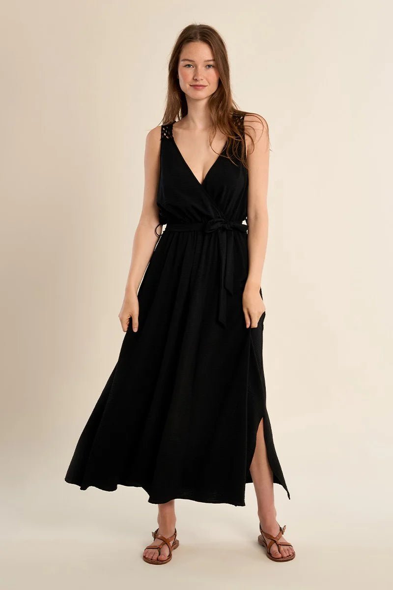 Molly Bracken Woven Back Maxi Dress - clever alice