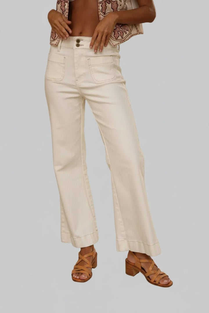 Oraije Elenette High Waist Large Flare Denim - clever alice