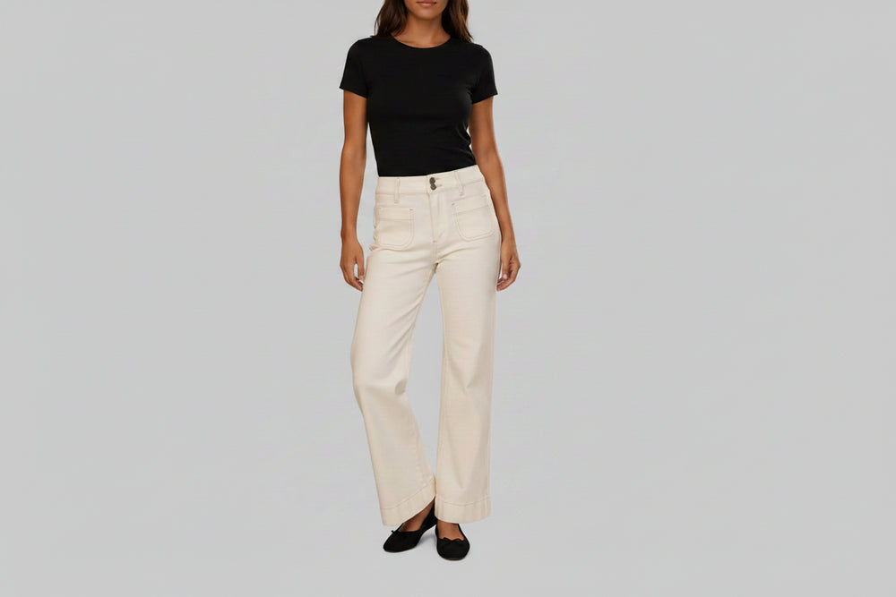 Oraije Elenette High Waist Large Flare Denim - clever alice