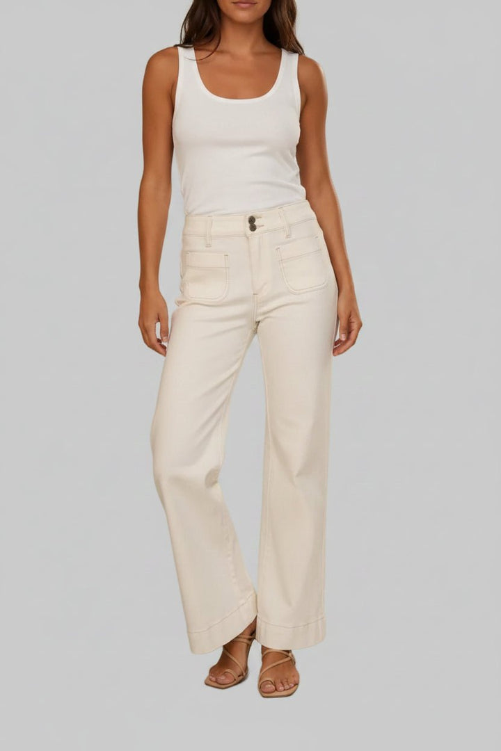 Oraije Elenette High Waist Large Flare Denim - clever alice