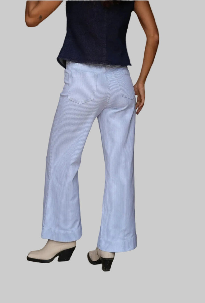 Oraije Gasparette Petite Wide Blue Stripe Denim - clever alice