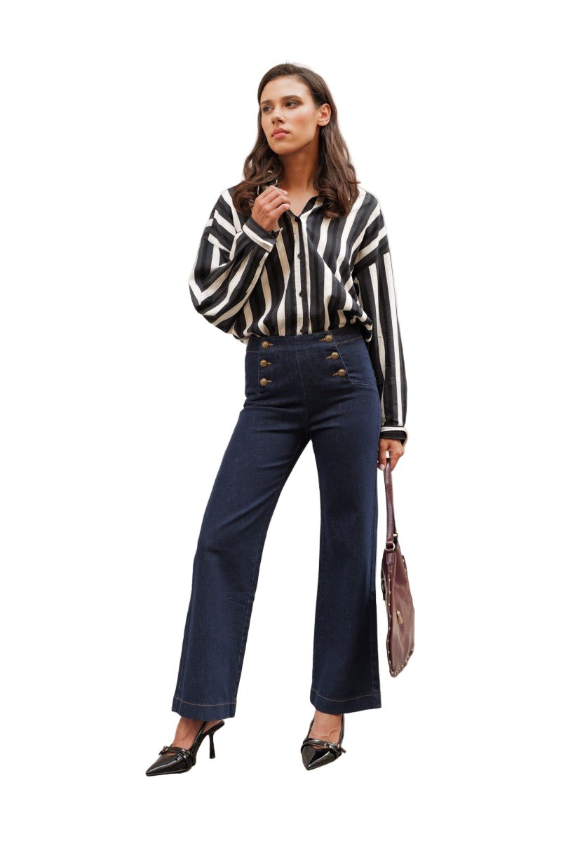 Oraije Jeans Wide Sneakers Length - Victo - clever alice