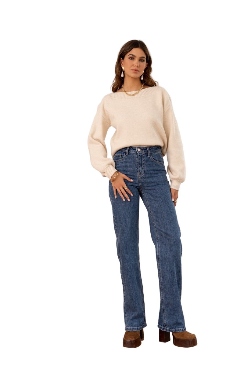 Oraije Paris Barbara Full Length Straight Jeans - clever alice