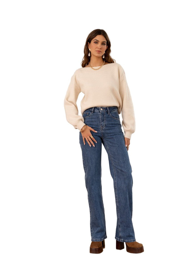 Oraije Paris Barbara Full Length Straight Jeans - clever alice