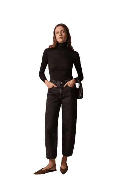 Oraije Paris Bony Mid Waist Barrel Jeans - clever alice