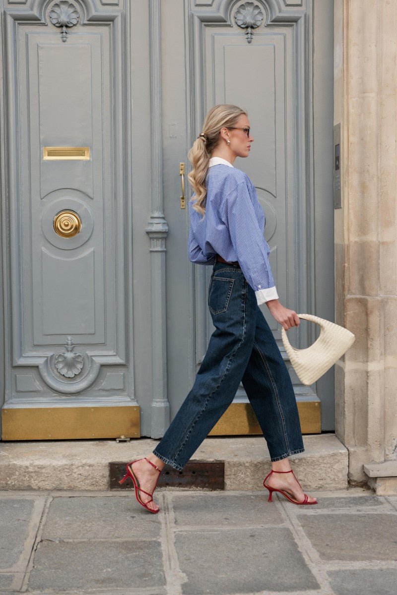 Oraije Paris Bony Mid Waist Barrel Jeans - clever alice