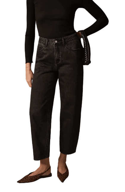Oraije Paris Bony Mid Waist Barrel Jeans - clever alice