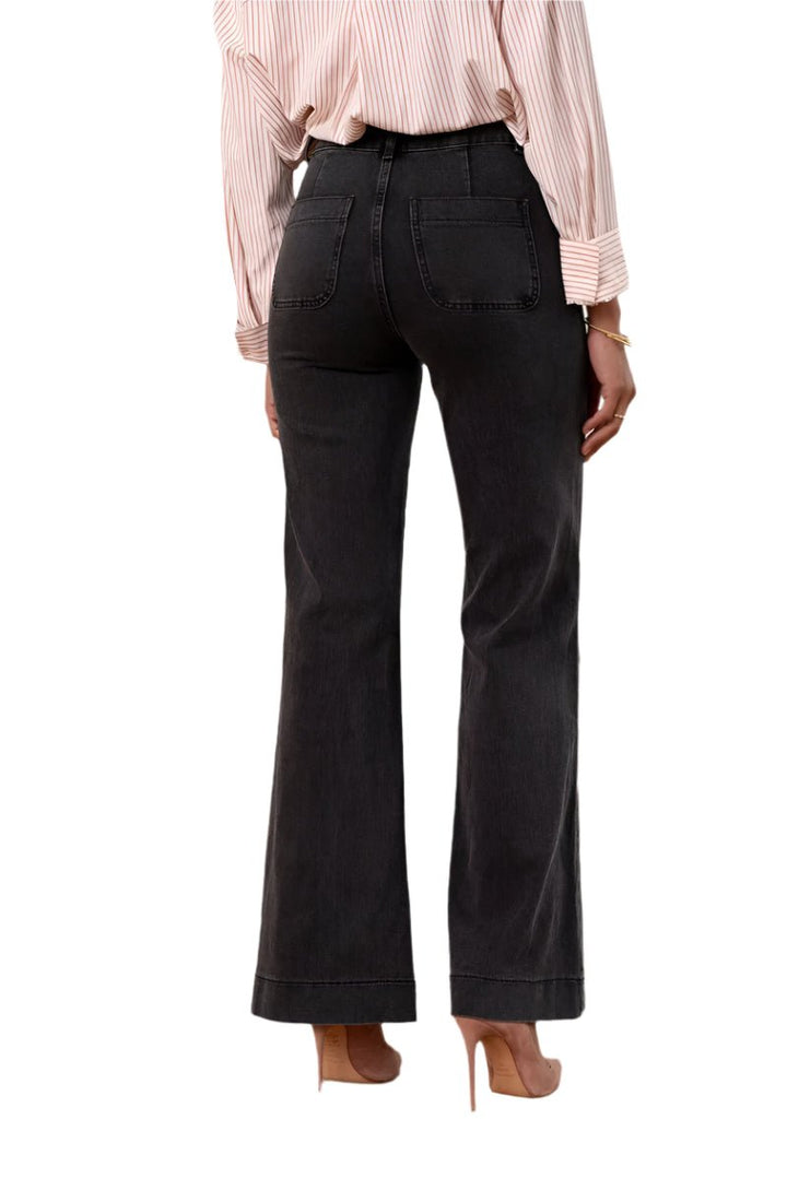 Oraije Paris Elena Full Length Denim in Dark Grey - clever alice