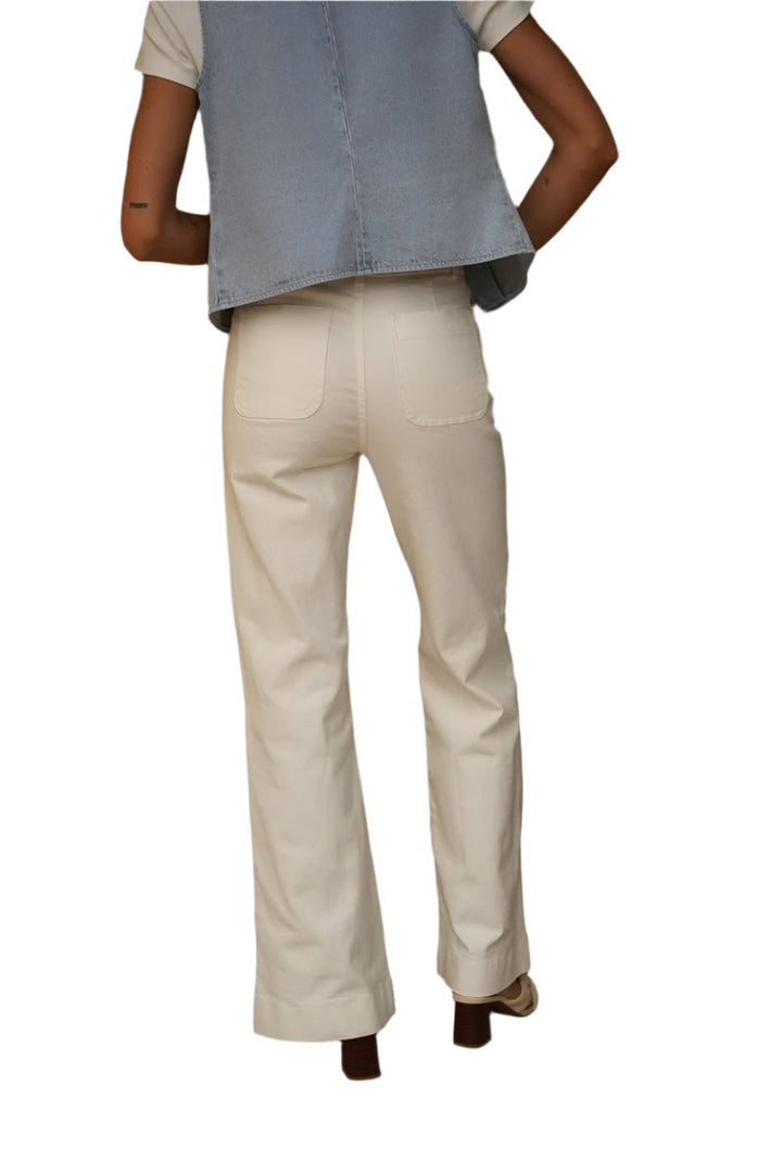 Oraije Paris Elena Wide Cut Jean in White - clever alice