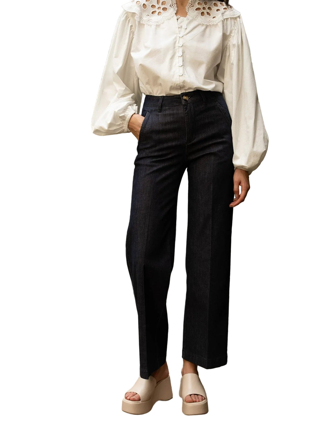 Oraije Paris Eleonore Wide Leg Denim - clever alice
