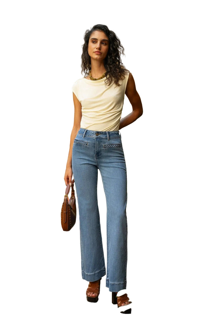 Oraije Paris Fiona Flare Cut Jeans - clever alice