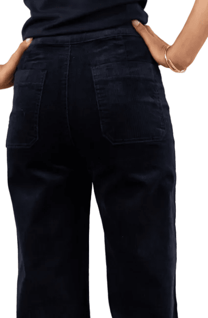 Oraije Victorine Velour Ankle Wide Pant with Buttons - clever alice