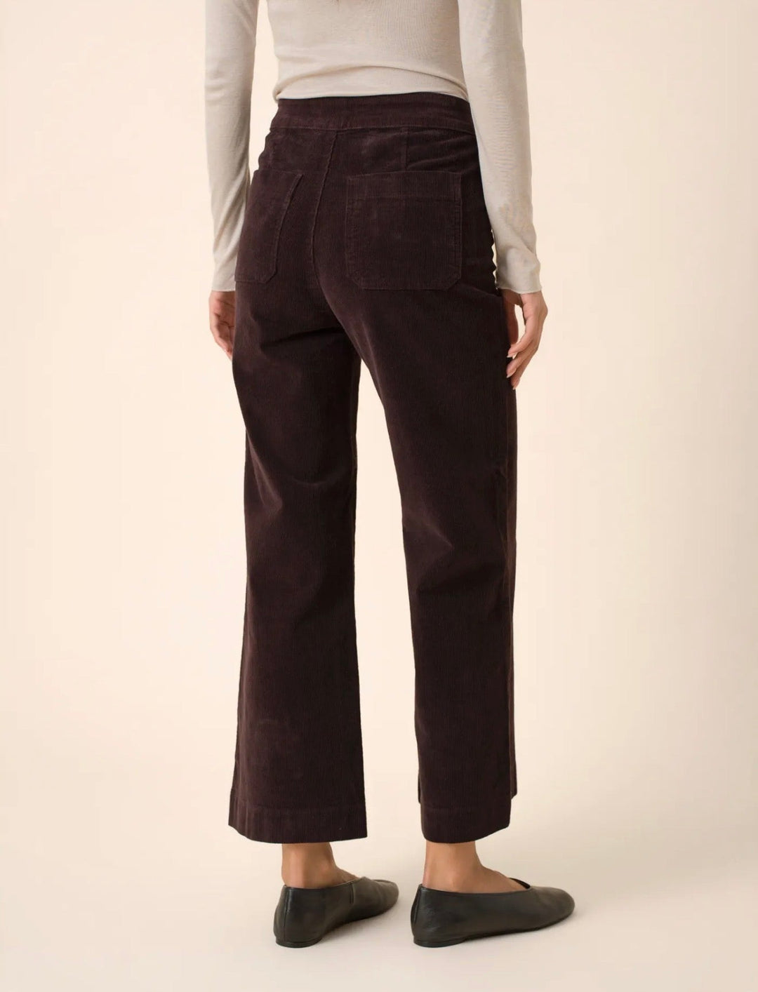Oraije Victorine Velour Ankle Wide Pant with Buttons - clever alice