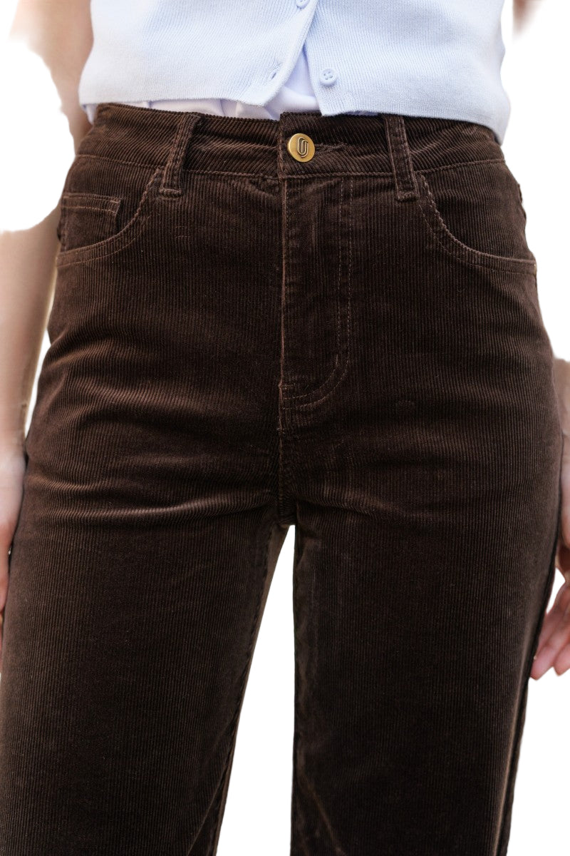 Oraije Paris Pantalon en velour AVA Brown