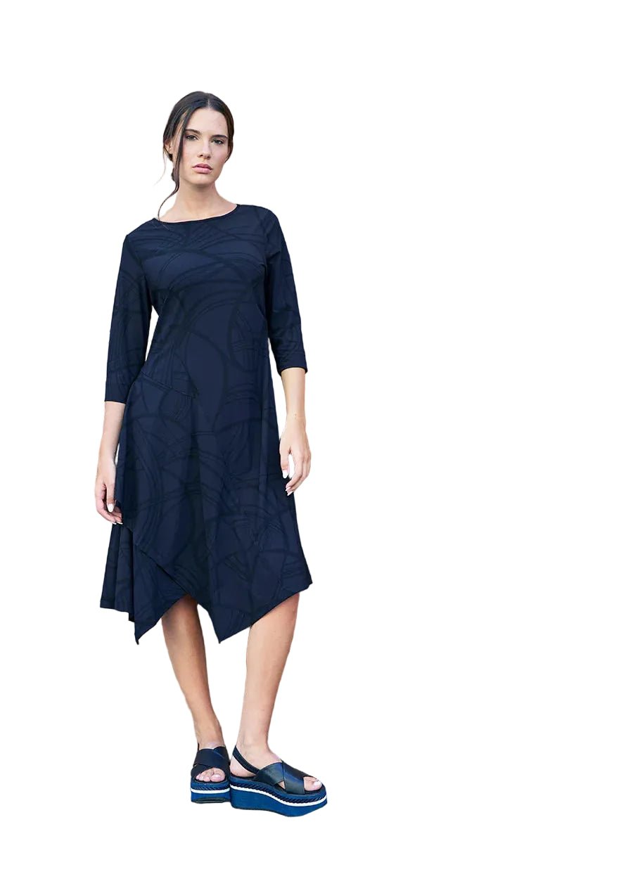 Porto Jakarta Dress in Jet Jersey - clever alice