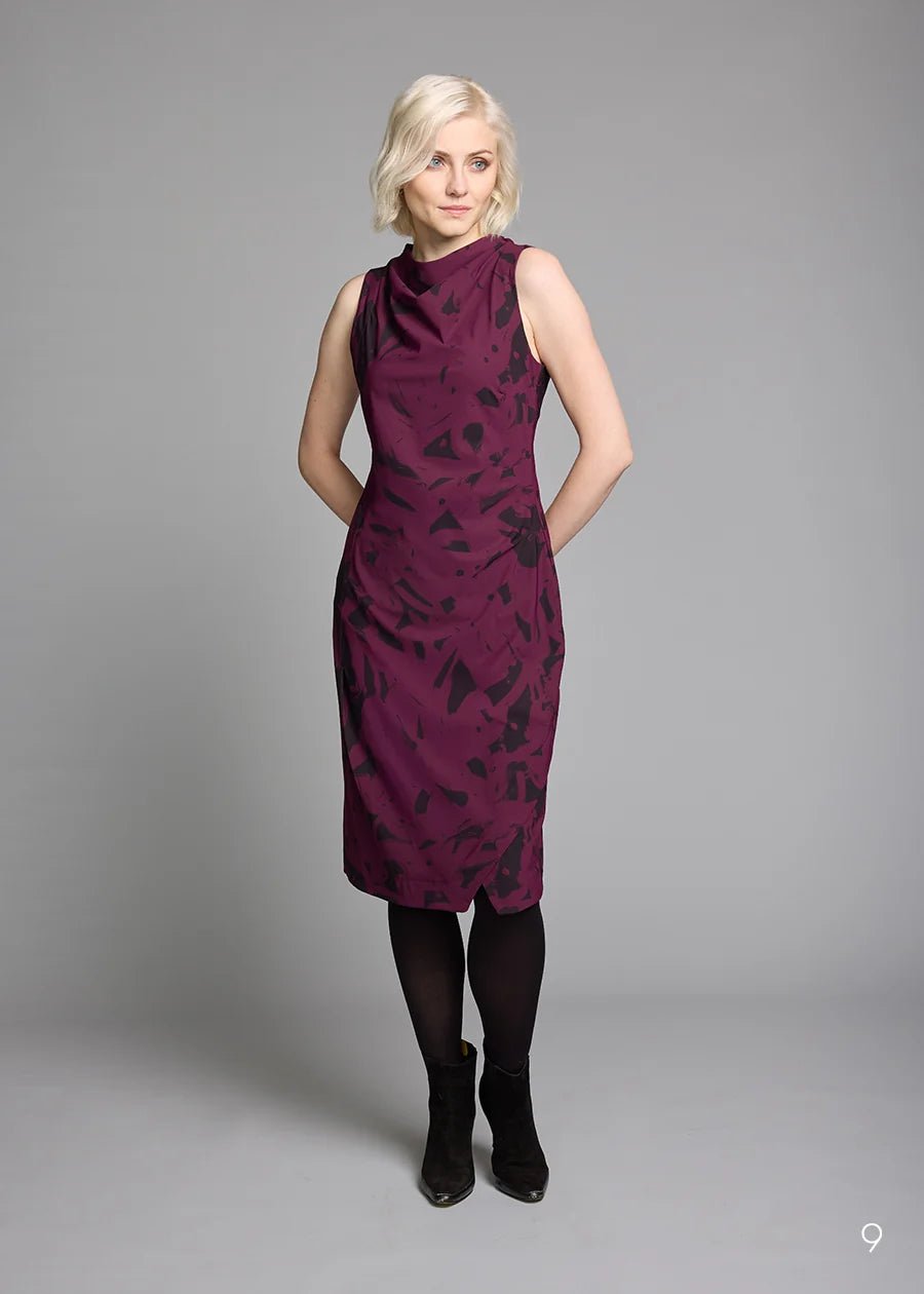 Porto Jet Jersey Sleevless Dress - clever alice