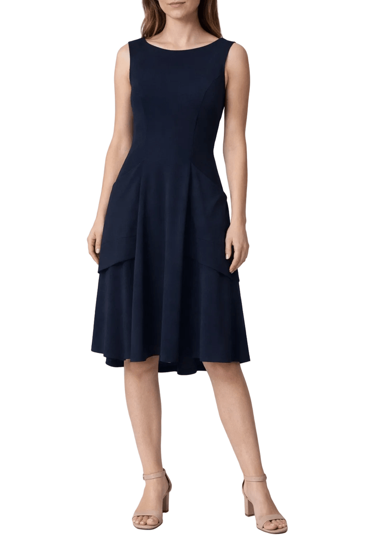 Porto sleeveless Dress in Navy - clever alice