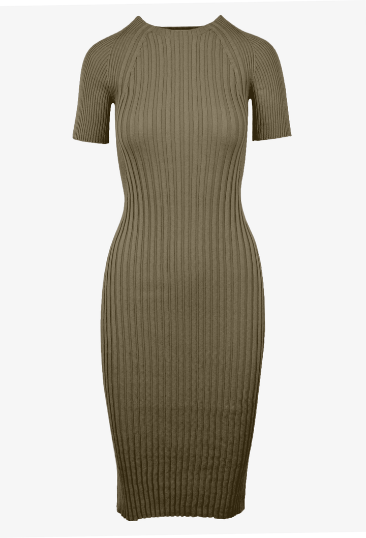 Saintt Sinners Basil Mixed Ribbing Dress - clever alice