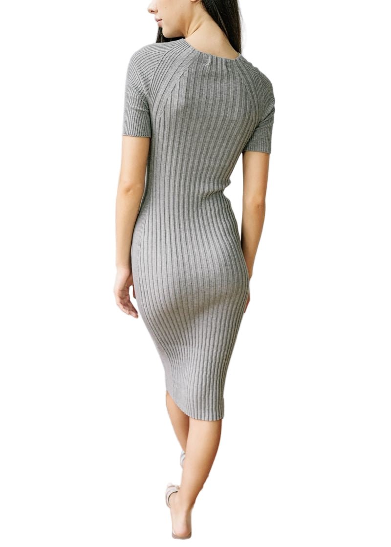 Saintt Sinners Basil Mixed Ribbing Dress - clever alice