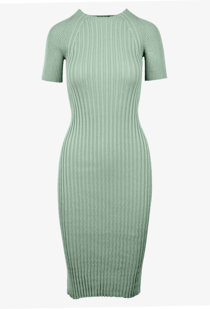 Saintt Sinners Basil Mixed Ribbing Dress - clever alice