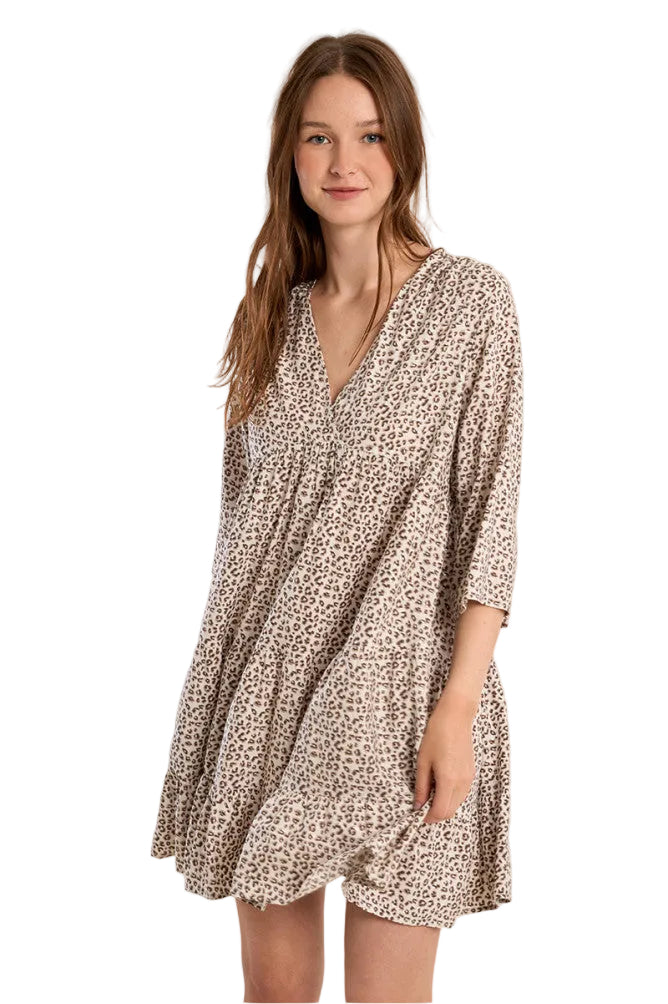 Molly Bracken Short Leopard Print Dress