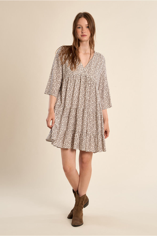 Molly Bracken Short Leopard Print Dress