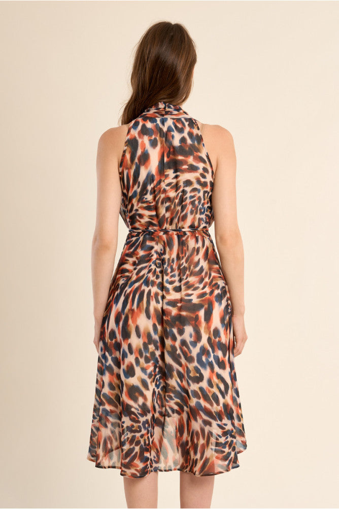 Molly Bracken Asymmetric Animal Print Dress