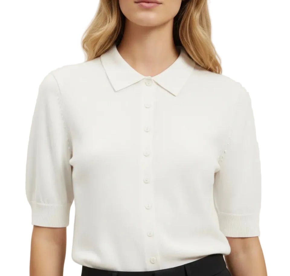 Sweewe Ariana Collared Knit Top - clever alice