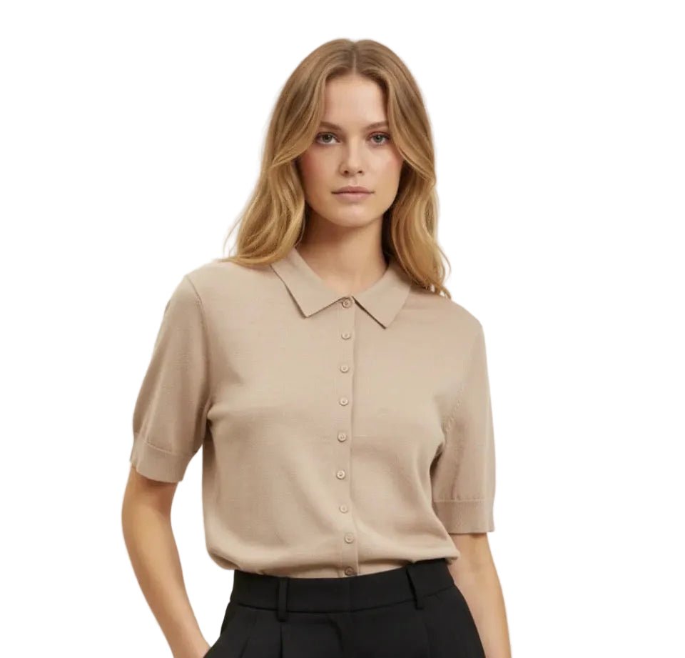 Sweewe Ariana Collared Knit Top - clever alice