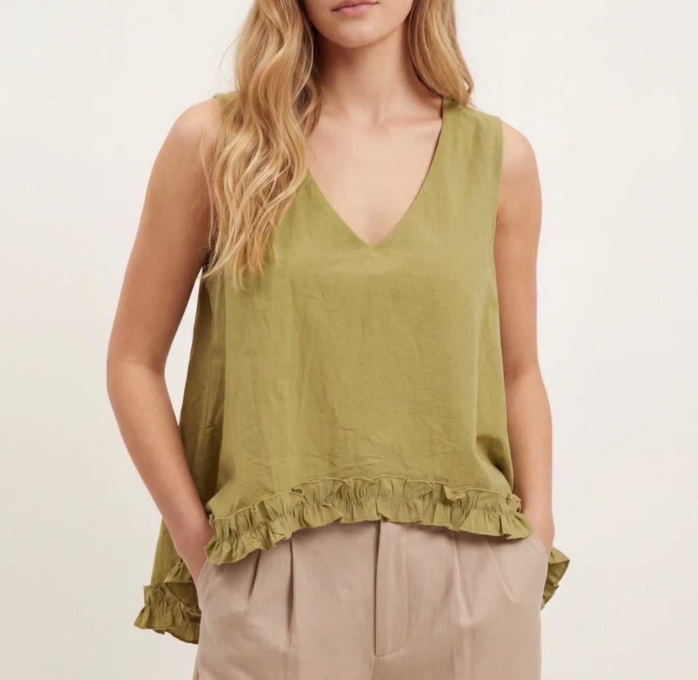 Sweewe Becca V - Neck Cotton Tank Top - clever alice