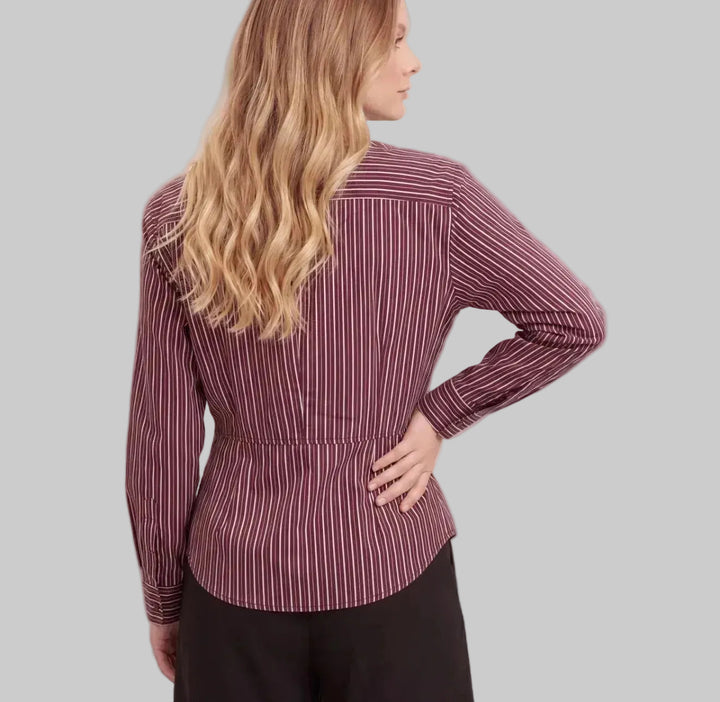 Sweewe Charli Striped Button Up Blouse - clever alice