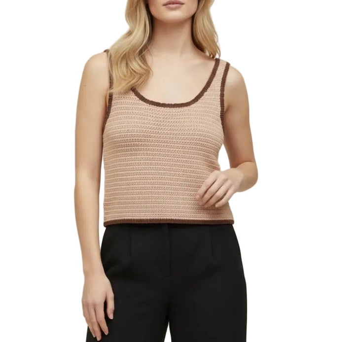 Sweewe Crochet Contrast Trim Tank - clever alice