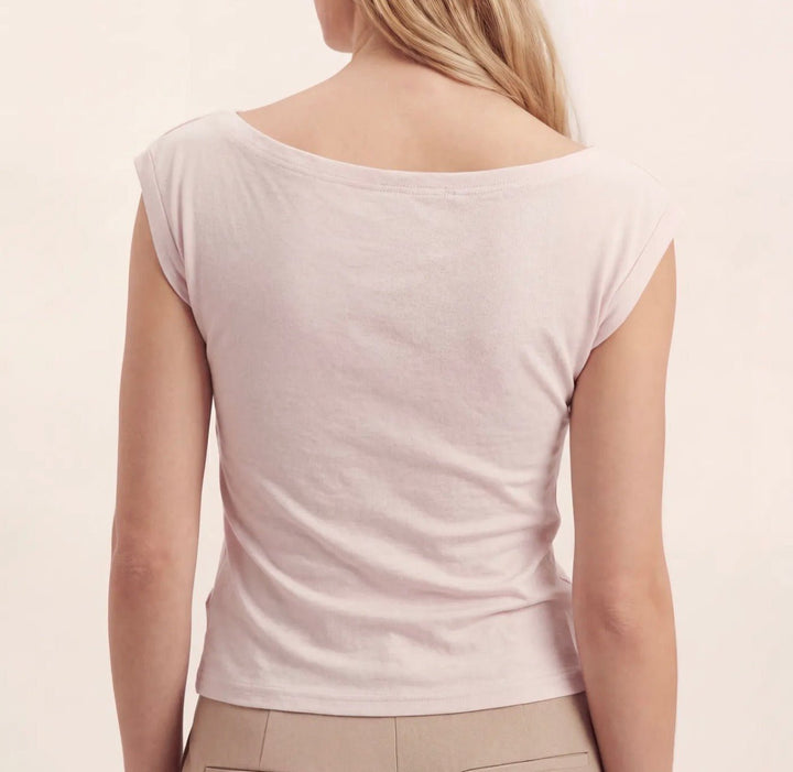 Sweewe Flora Side Button Scoop Neck Top - clever alice