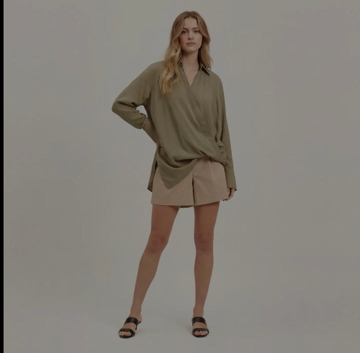 Sweewe Front Drape Blouse - clever alice