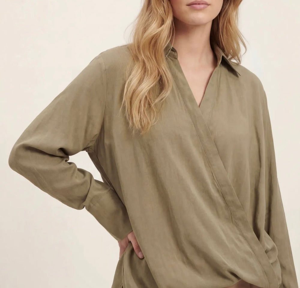 Sweewe Front Drape Blouse - clever alice