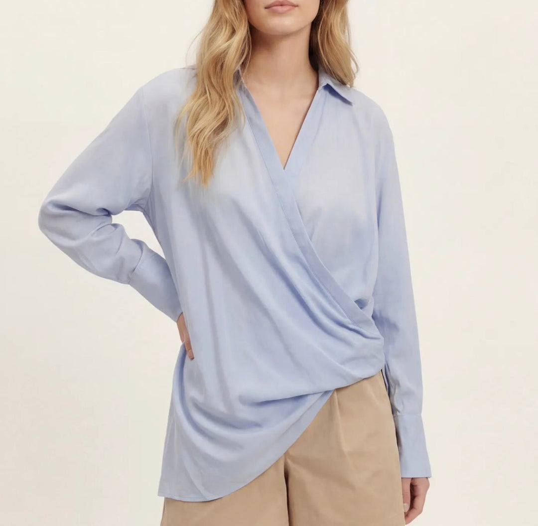 Sweewe Front Drape Blouse - clever alice