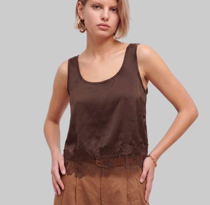 Sweewe Lace Trim Tank - clever alice