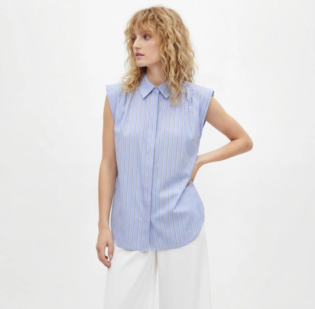 Sweewe Linda Sleeveless Button Down Top - clever alice