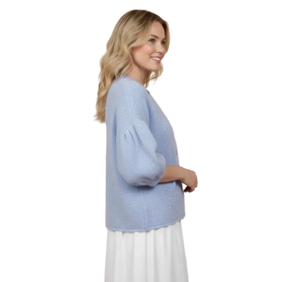 Sweewe Morning Glory Sky Blue Sweater - clever alice