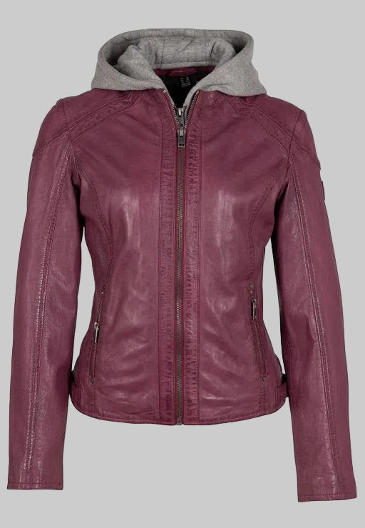 Mauritius Leather Jacket With Full Removable Hoodie