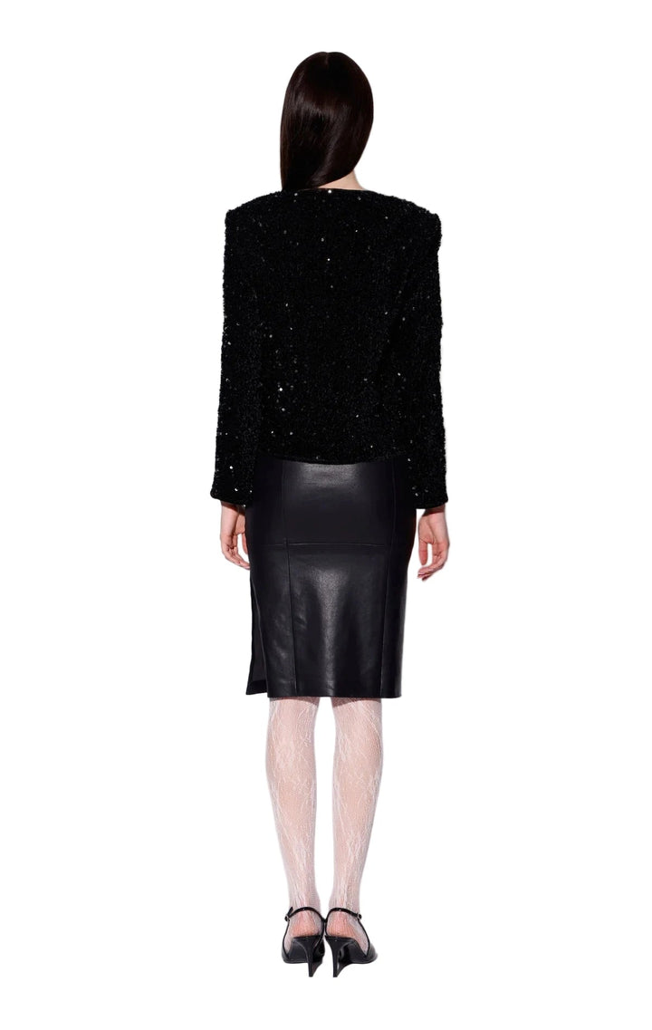 Walter Baker Janelle Jacket, Black Sequin - clever alice